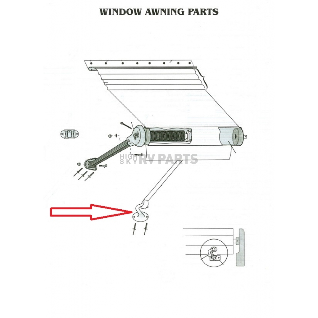 Hook for Zip Dee Window Awning 210440